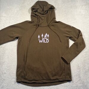 Columbia Hoodie Pullover WILD Graphic Activewear Outdoors Brown Women's Size L‎